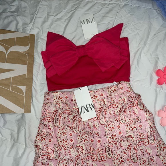 ZARA Bow Crop Top - Picture 5 of 10
